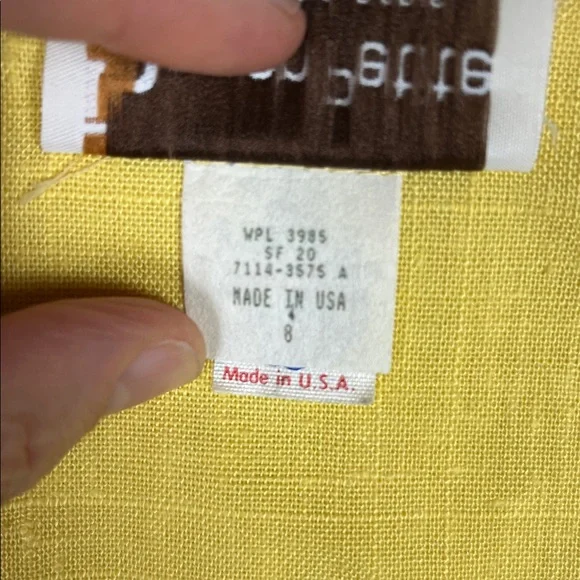 Vintage Union Made Damon Petite Yellow Button Up Career Dress - Picture 10 of 14